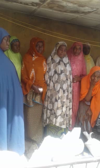 Women gathered for a Maidabo Foundation community activity in Kano