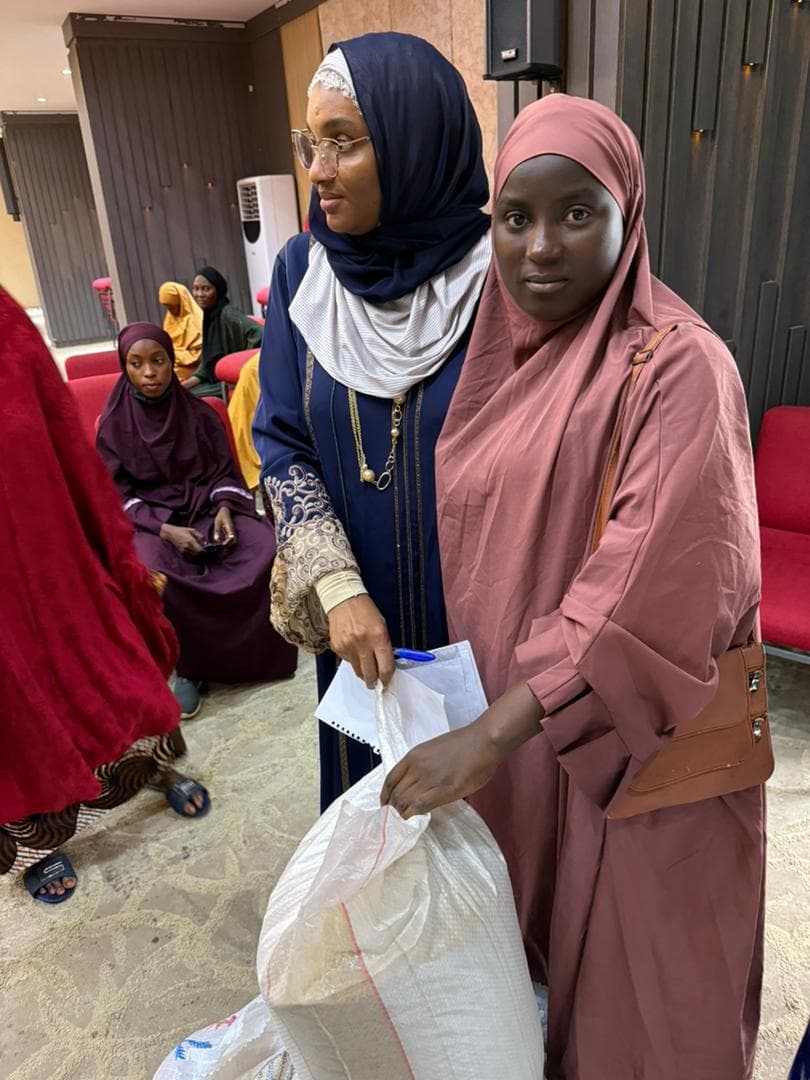 Women at an empowerment and food distribution activity in Kano